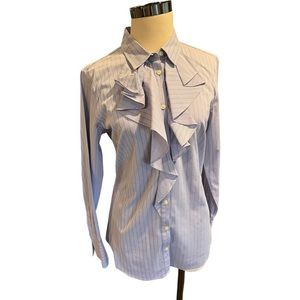 Professional Banana Republic Button down pinstriped blue shirt